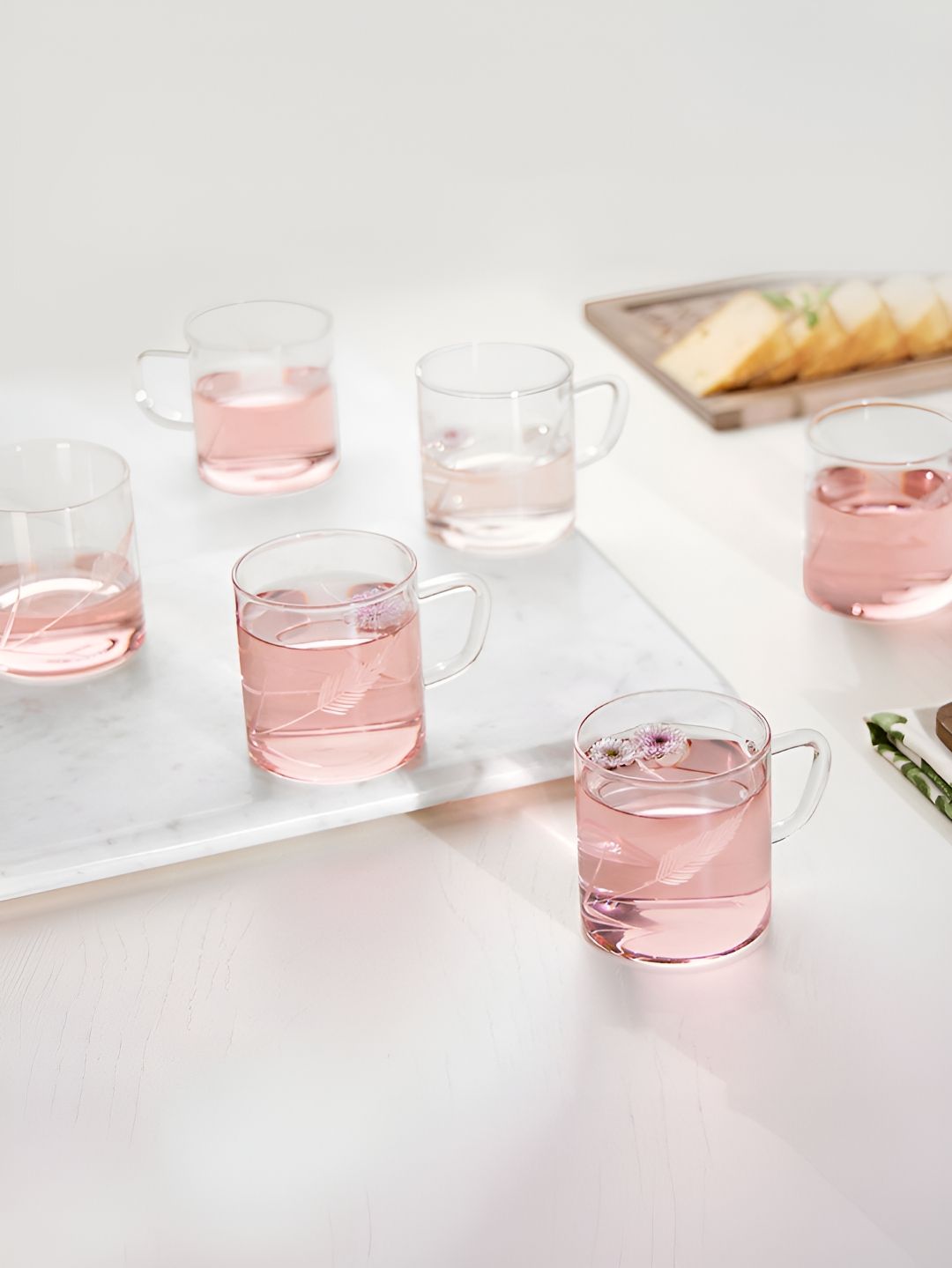 BOROSIL Transparent 6 Pcs Borosilicate Glass Matte Mugs 190 ml-image-30