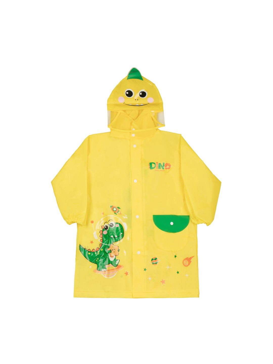 Yellow Bee Boys Printed Hooded Waterproof Rain Jacket-picture-18