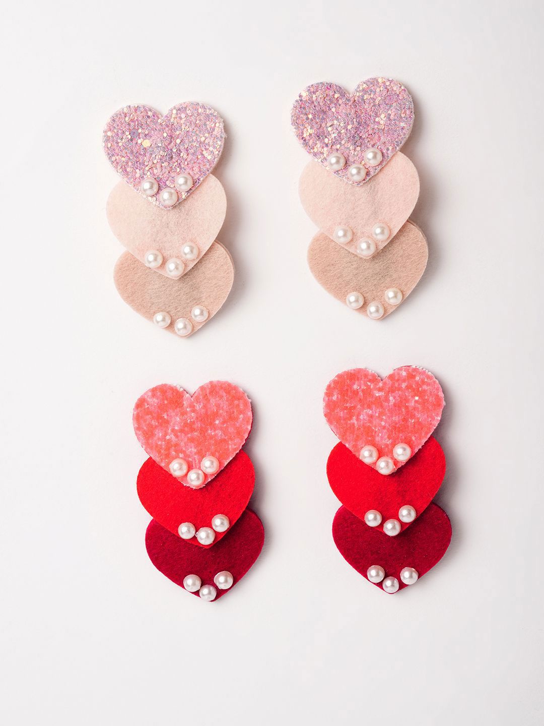 RIBBON CANDY Girls Set of 4 Embellished Shimmer Tic Tac Hair Clips-picture-25