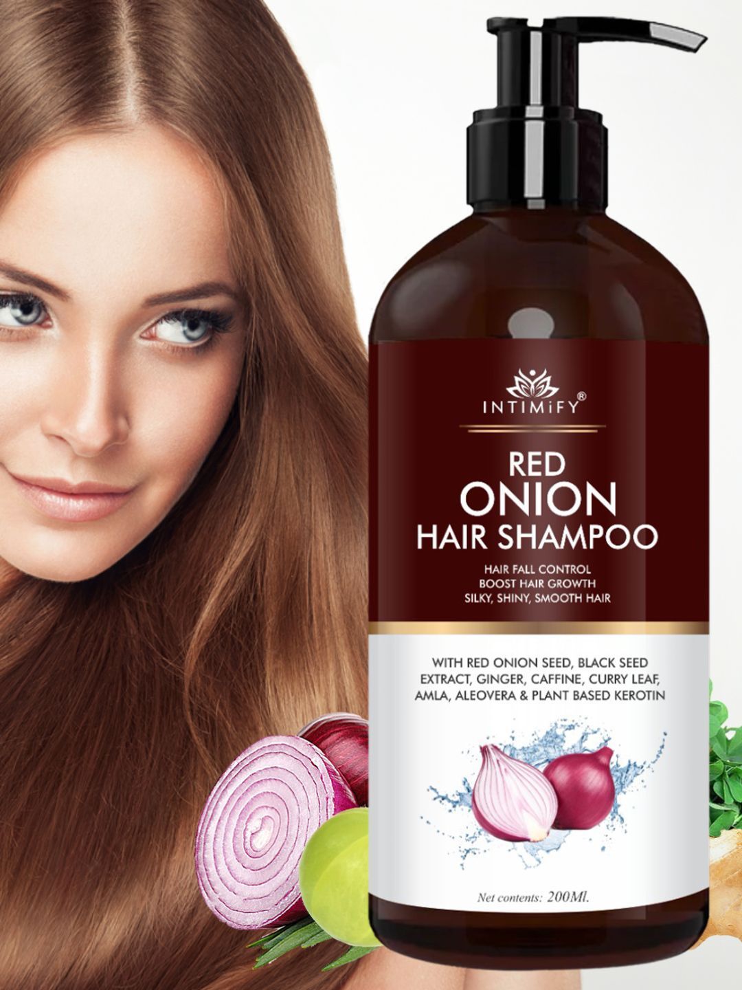 INTIMIFY Red Onion Hair Shampoo For Hair Growth & Hair Fall Control  - 200ml-image-31