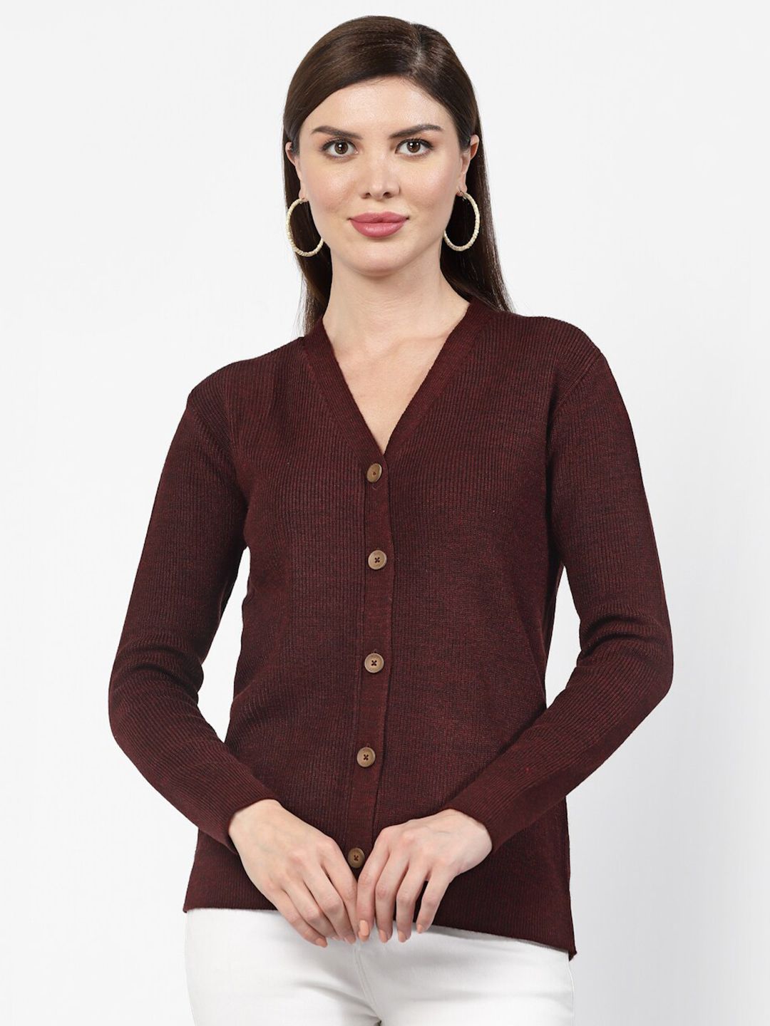 Kalt V Neck Long Sleeves Cardigan-picture-42