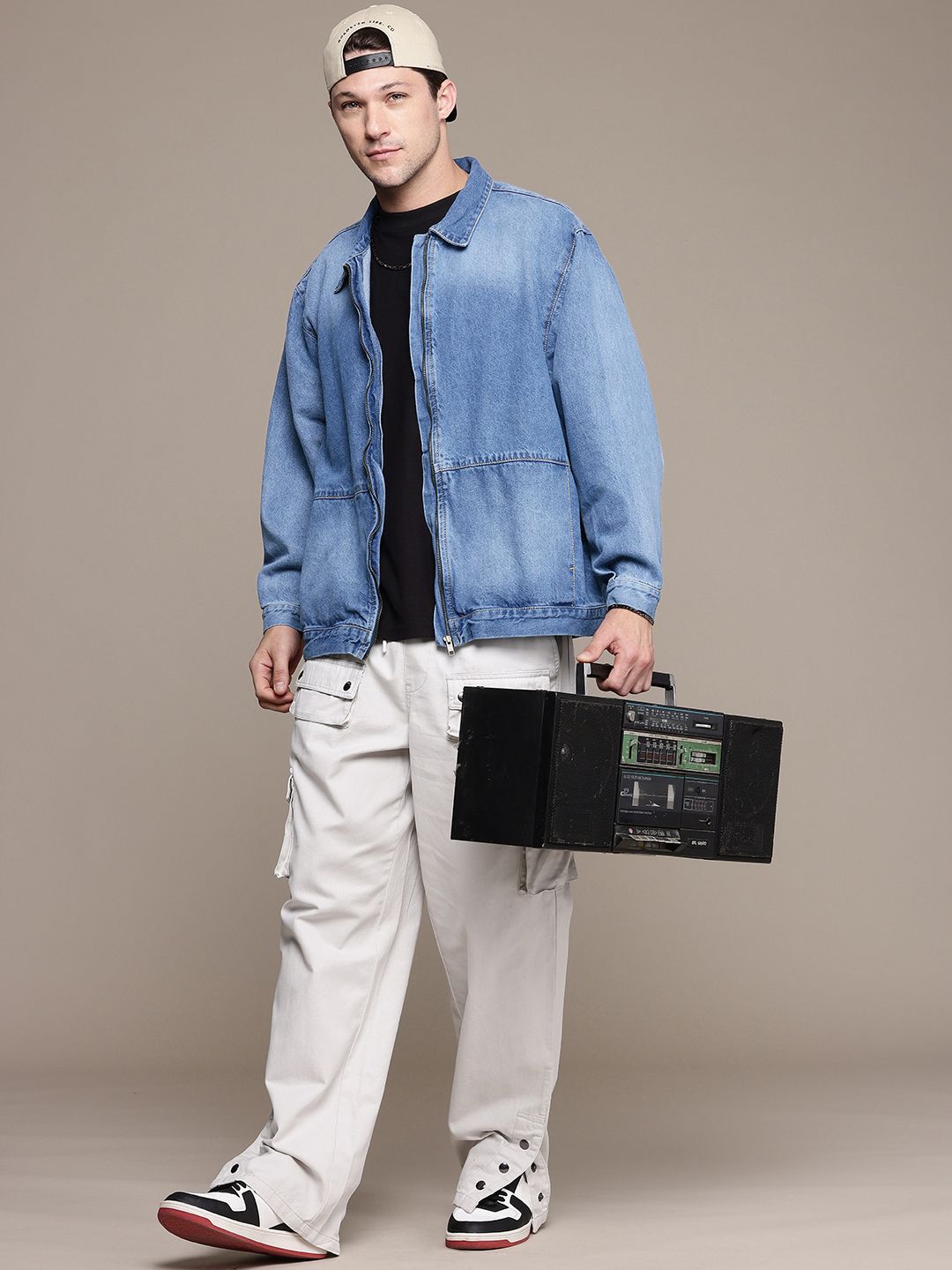 Buy The Roadster Life Co. Pure Cotton Oversized Denim Truckers