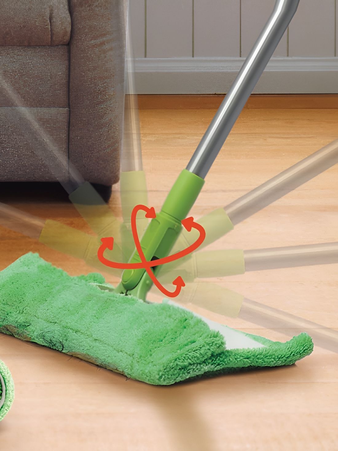 SCOTCH BRITE Green Flat Mop and Refill Combo