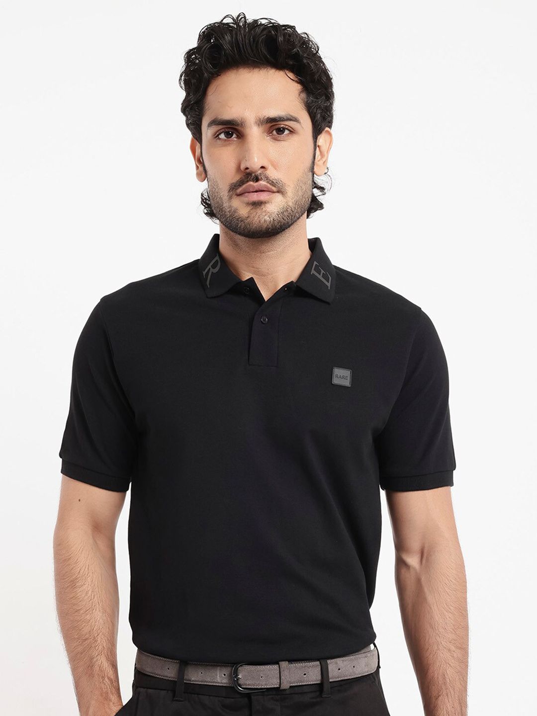RARE RABBIT Polo Men Embroidered Solid Polo Collar T-shirt-picture-12