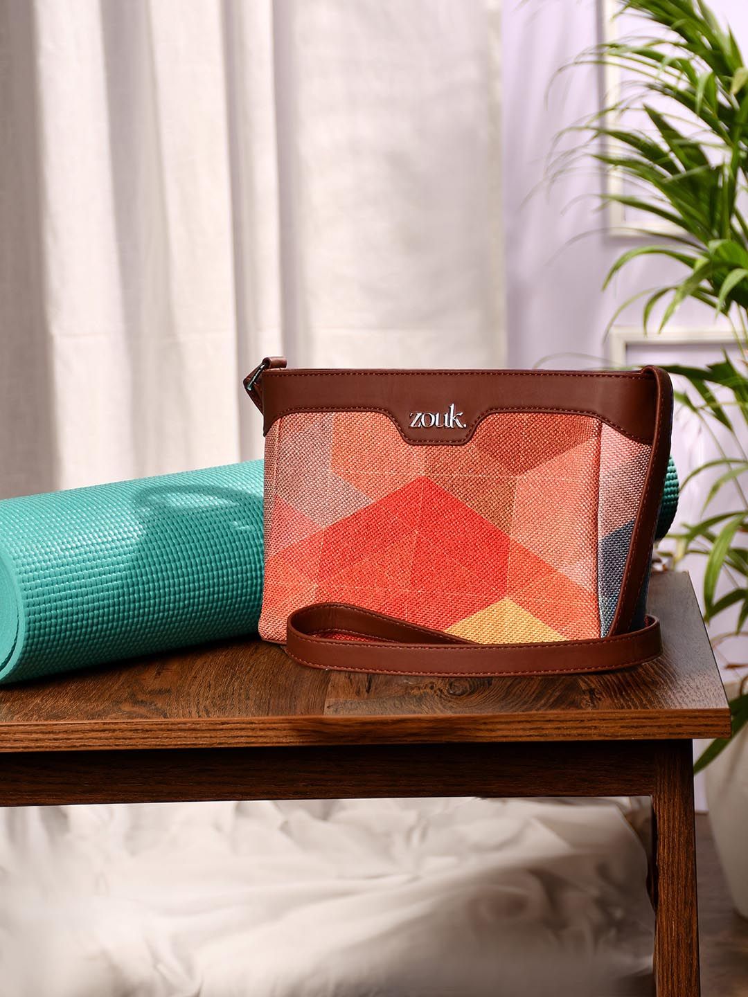 ZOUK GeoOptics Harmony Geometric Printed Structured Sling Bag-picture-39