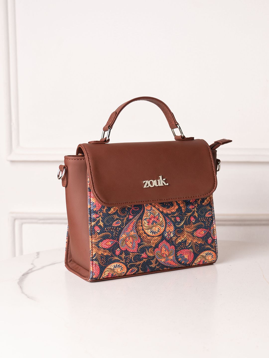 ZOUK Paisley Printed Structured Handheld Bag-picture-17