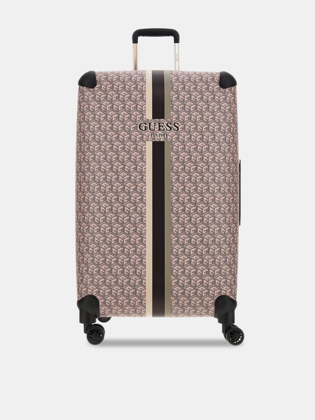 GUESS Printed Hard Sided Trolley Bag-image-4