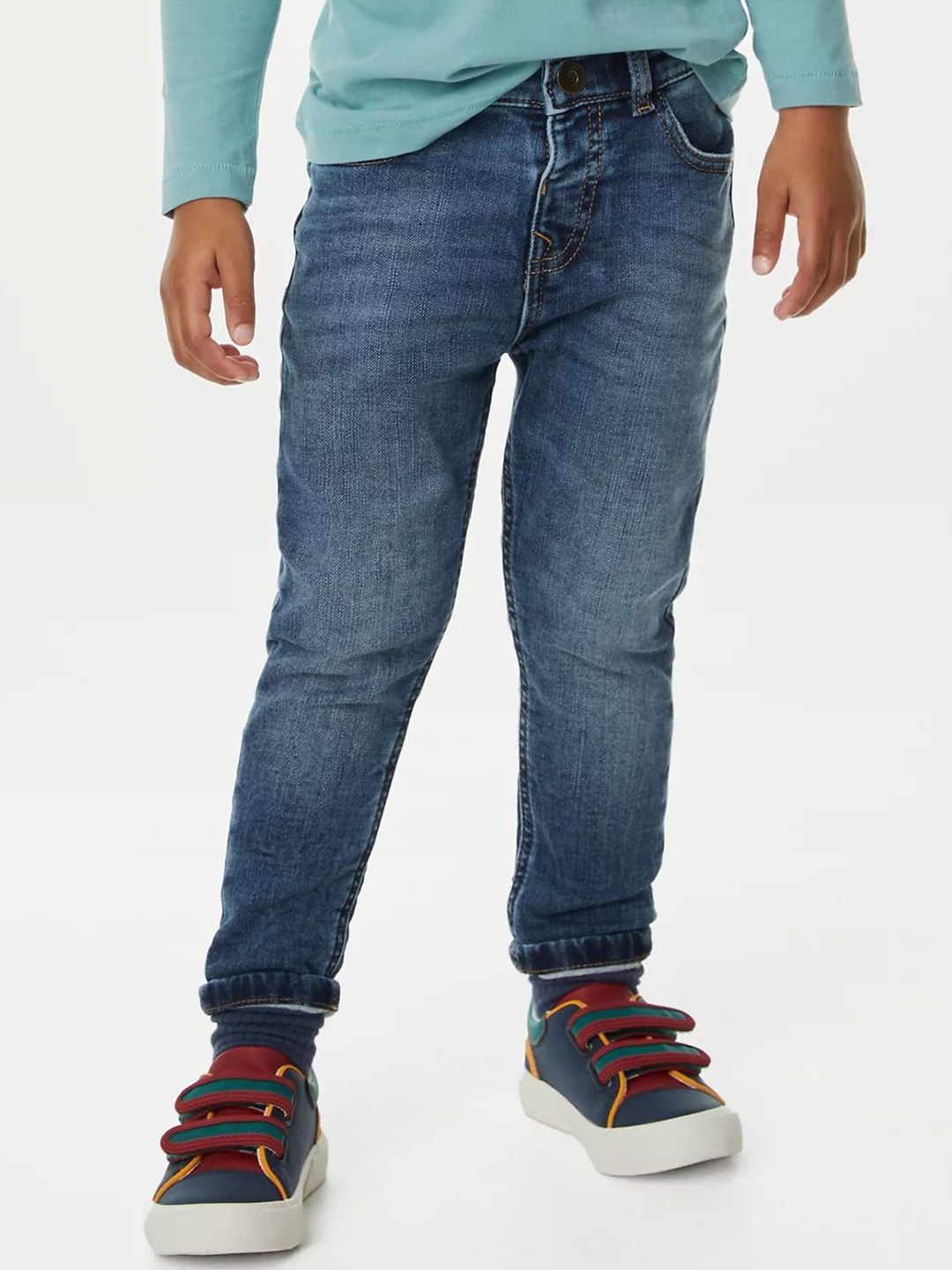 Marks & Spencer Boys Skinny Fit Heavy Fade Jeans-picture-30