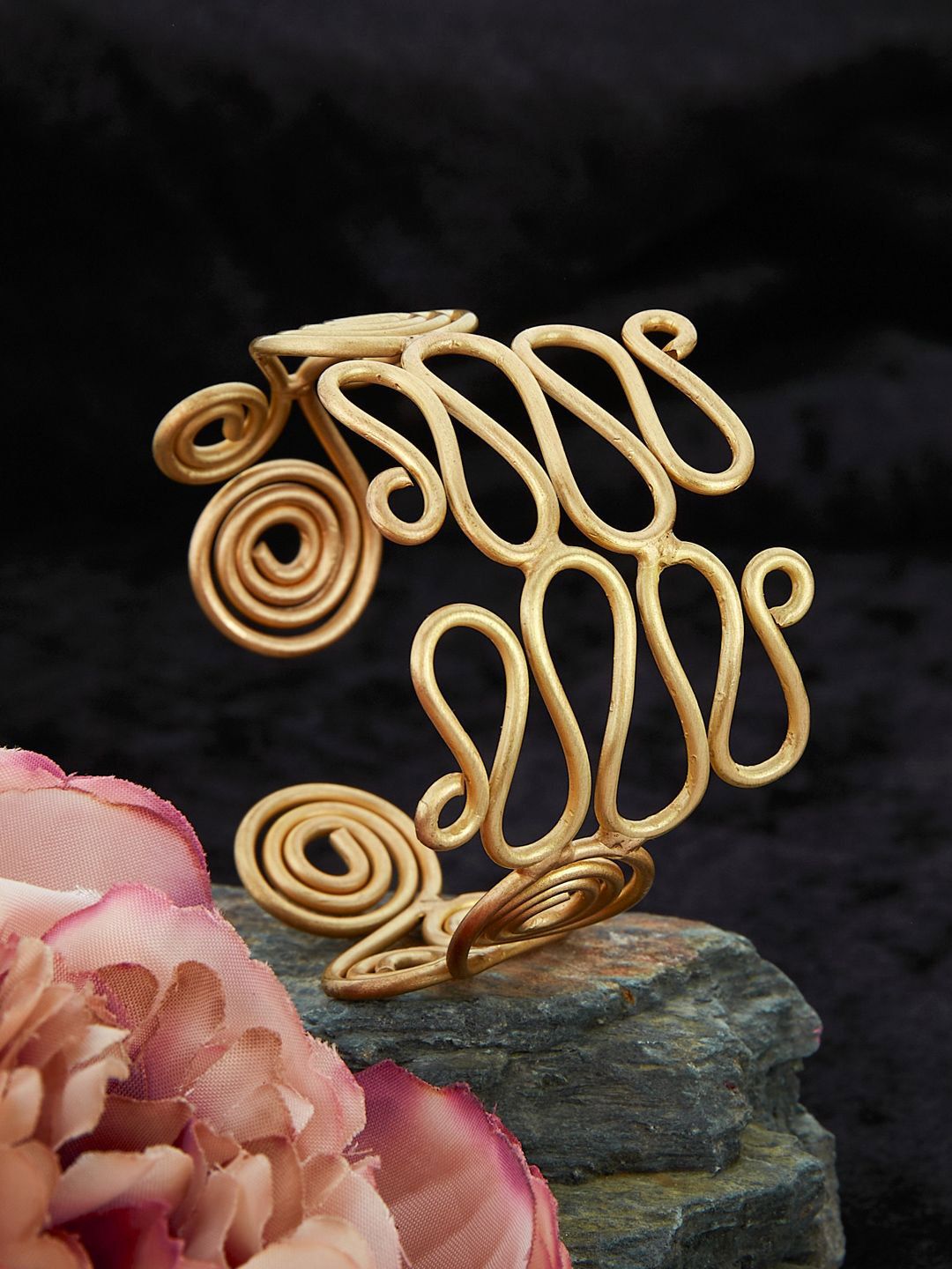 ATIBELLE Gold-Plated Brass Cuff Bracelet