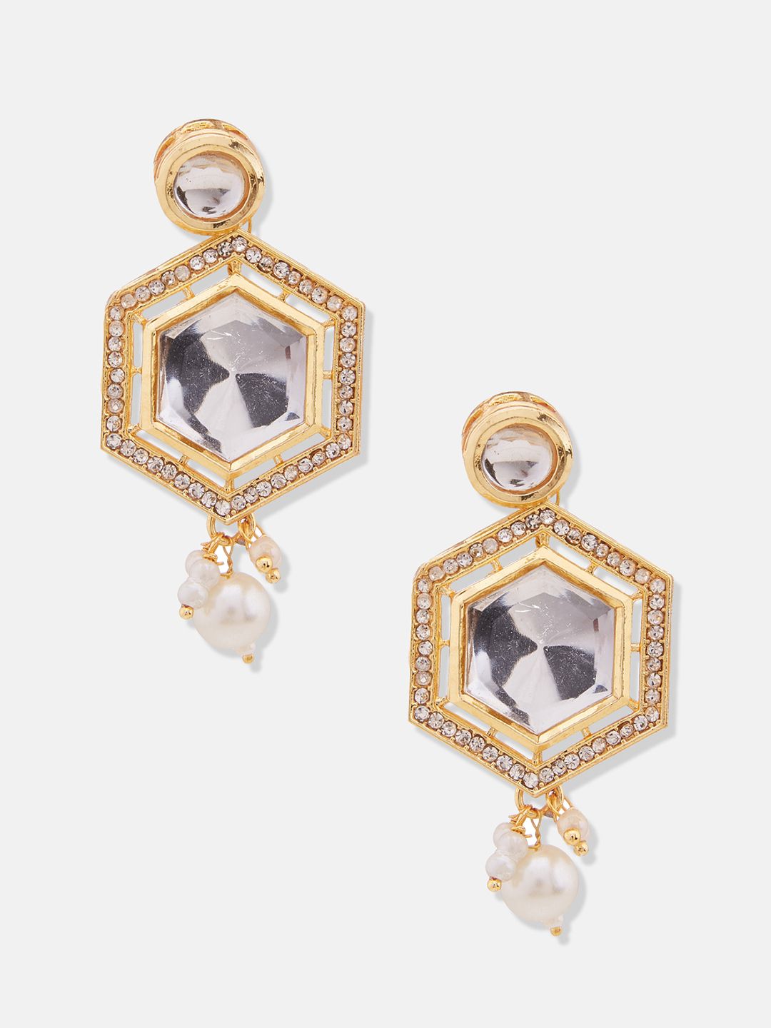 ATIBELLE Gold-Plated Kundan Studded Jewellery Set