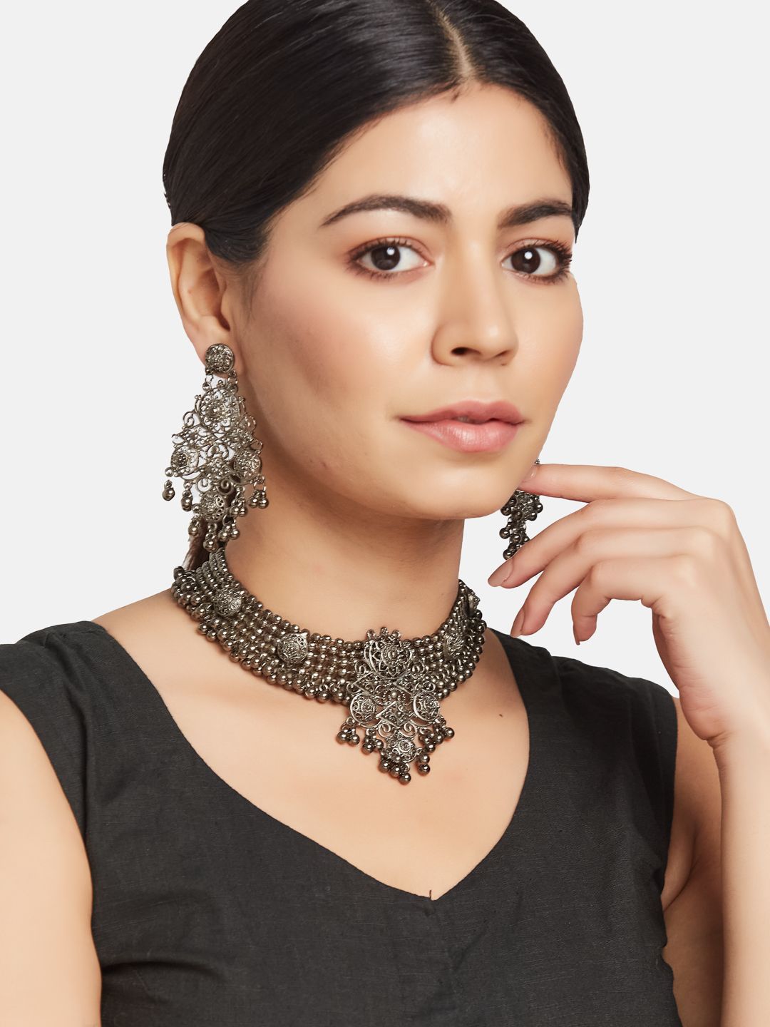 ATIBELLE German Silver-Plated Jewellery Set