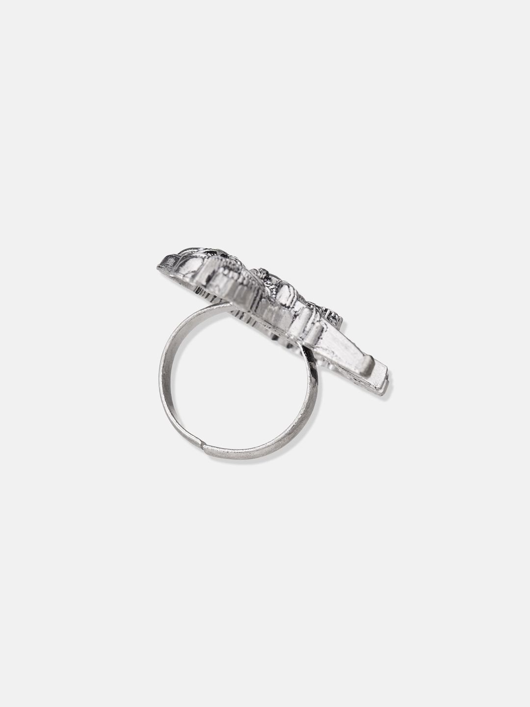 ATIBELLE Silver Plated Radha Krishna Idoal German Silver Finger Ring