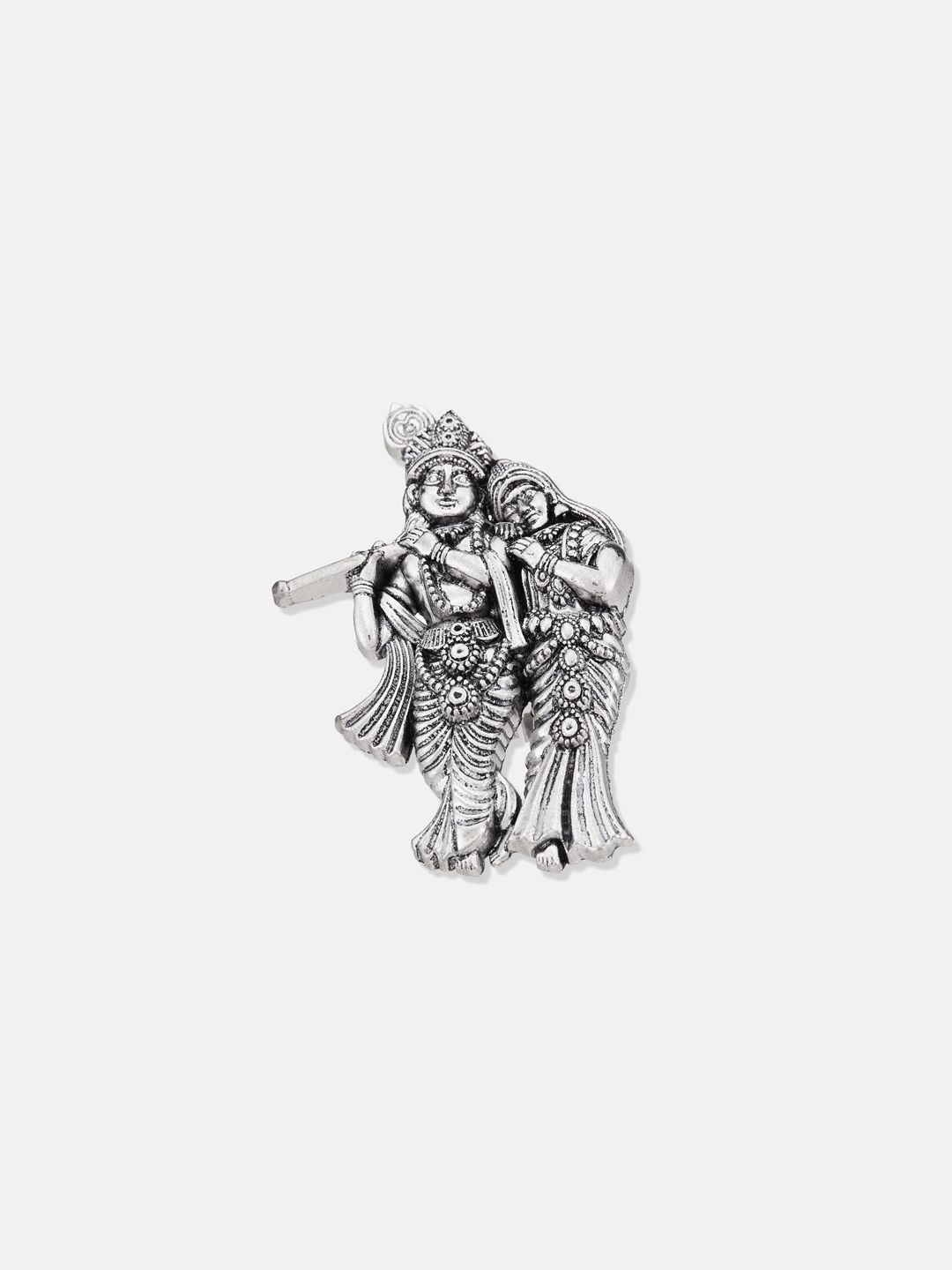 ATIBELLE Silver Plated Radha Krishna Idoal German Silver Finger Ring