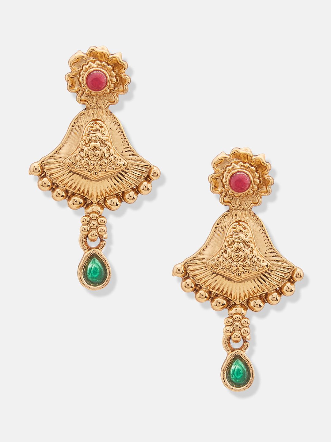 ATIBELLE Women Gold-Plated Artificial Stones and Beads Mangalsutra