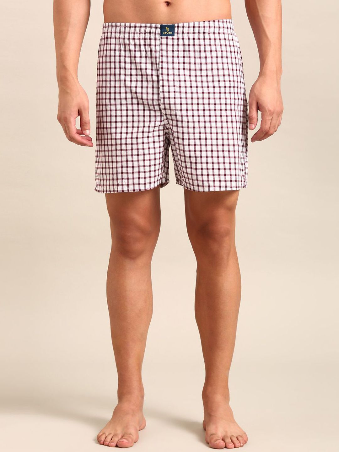 Joven Checked Pure Cotton Anti-roll Boxers JB1C-JB156-picture-16
