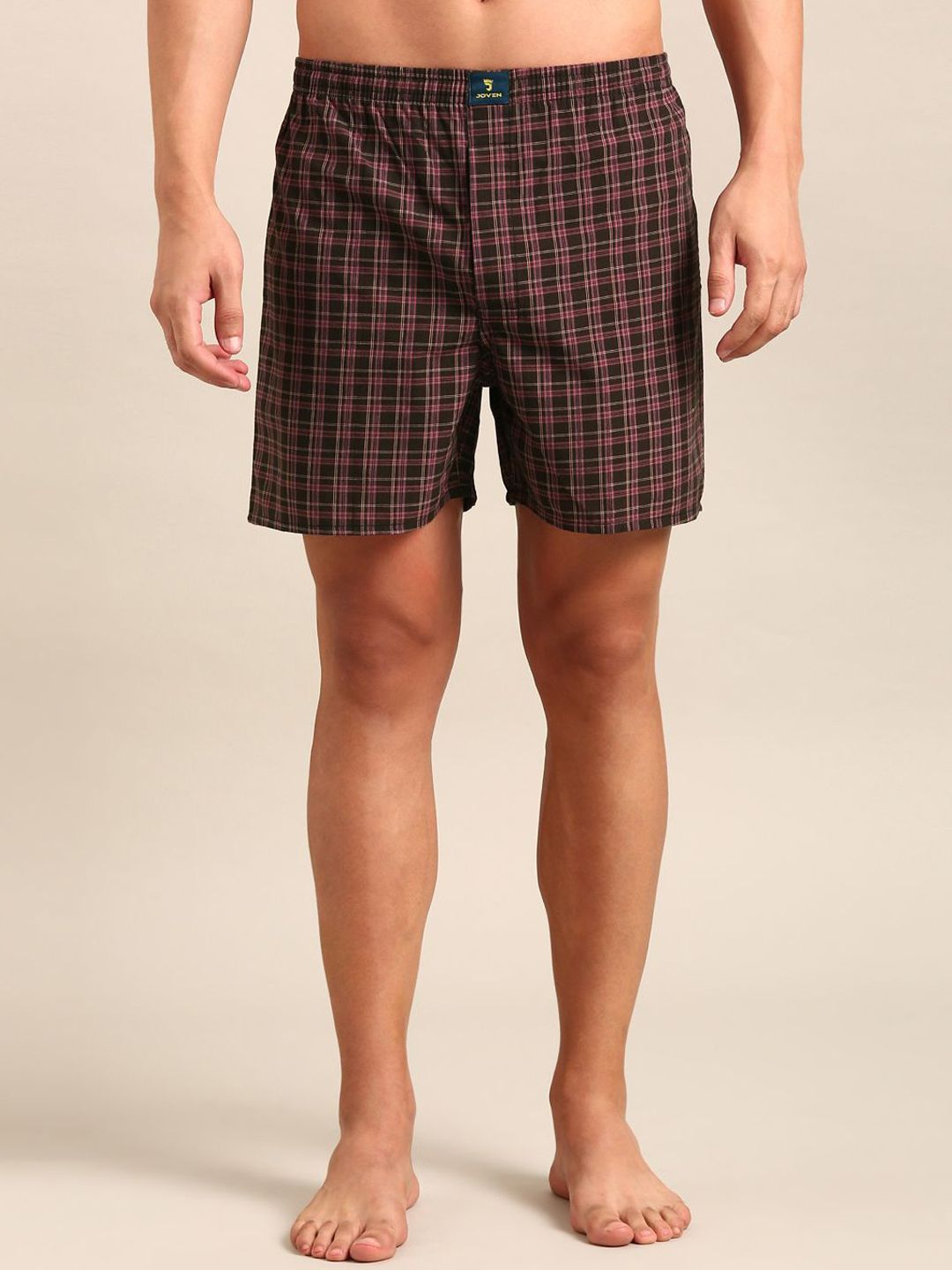 Joven Checked Pure Cotton Boxers-picture-31