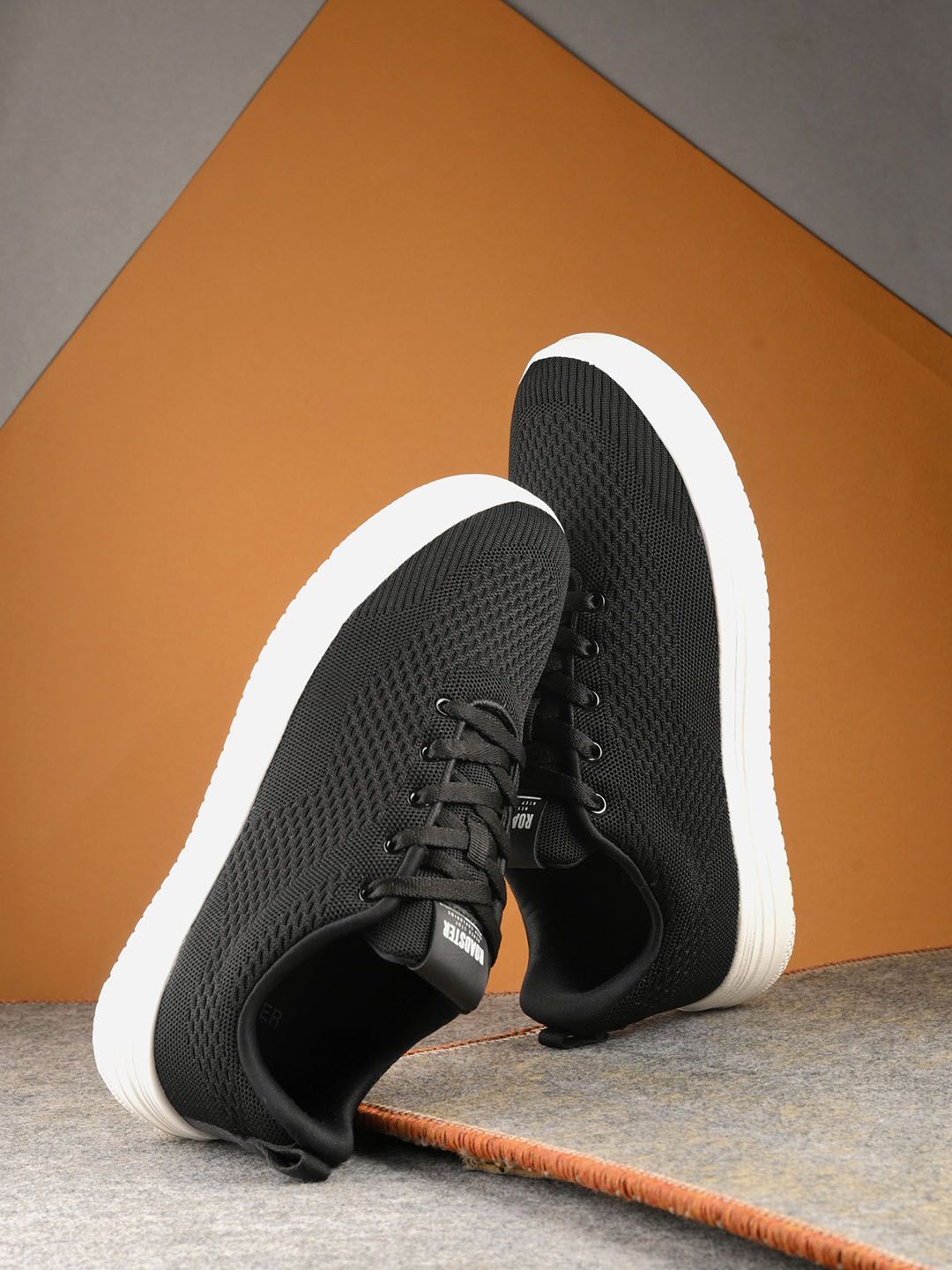 The Roadster Lifestyle Co. Men Black Round Toe Comfort Insole Mesh Sneakers-picture-17