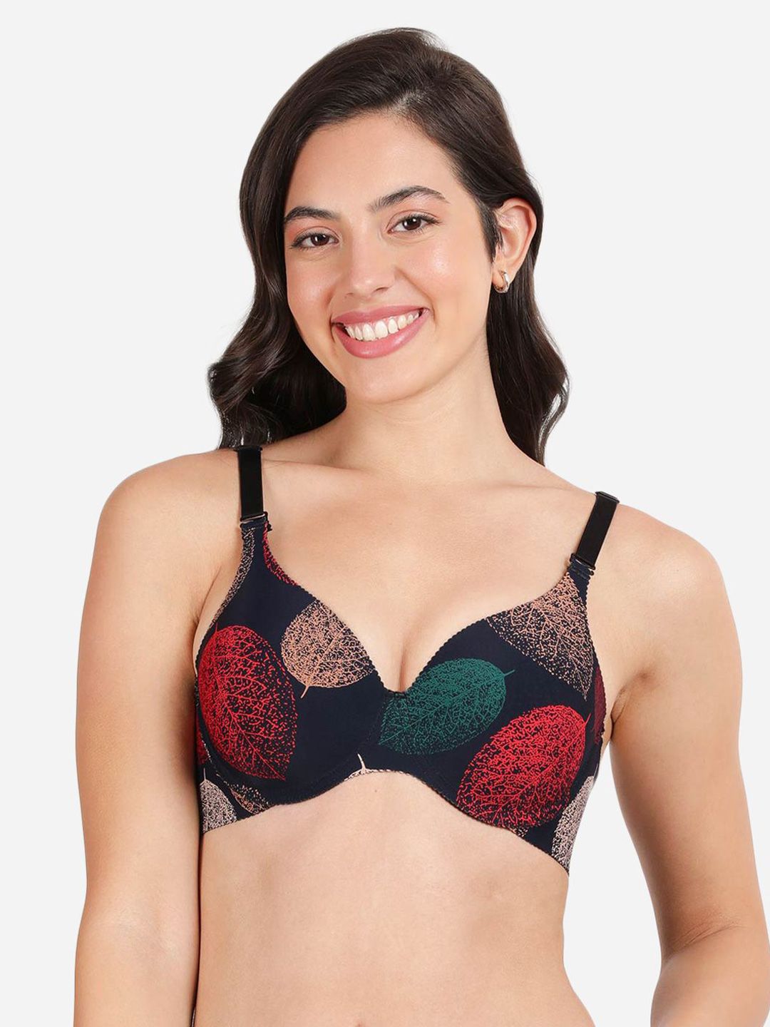 shyaway Floral Printed Underwired Lightly Padded T-shirt Bra With All Day Comfort
