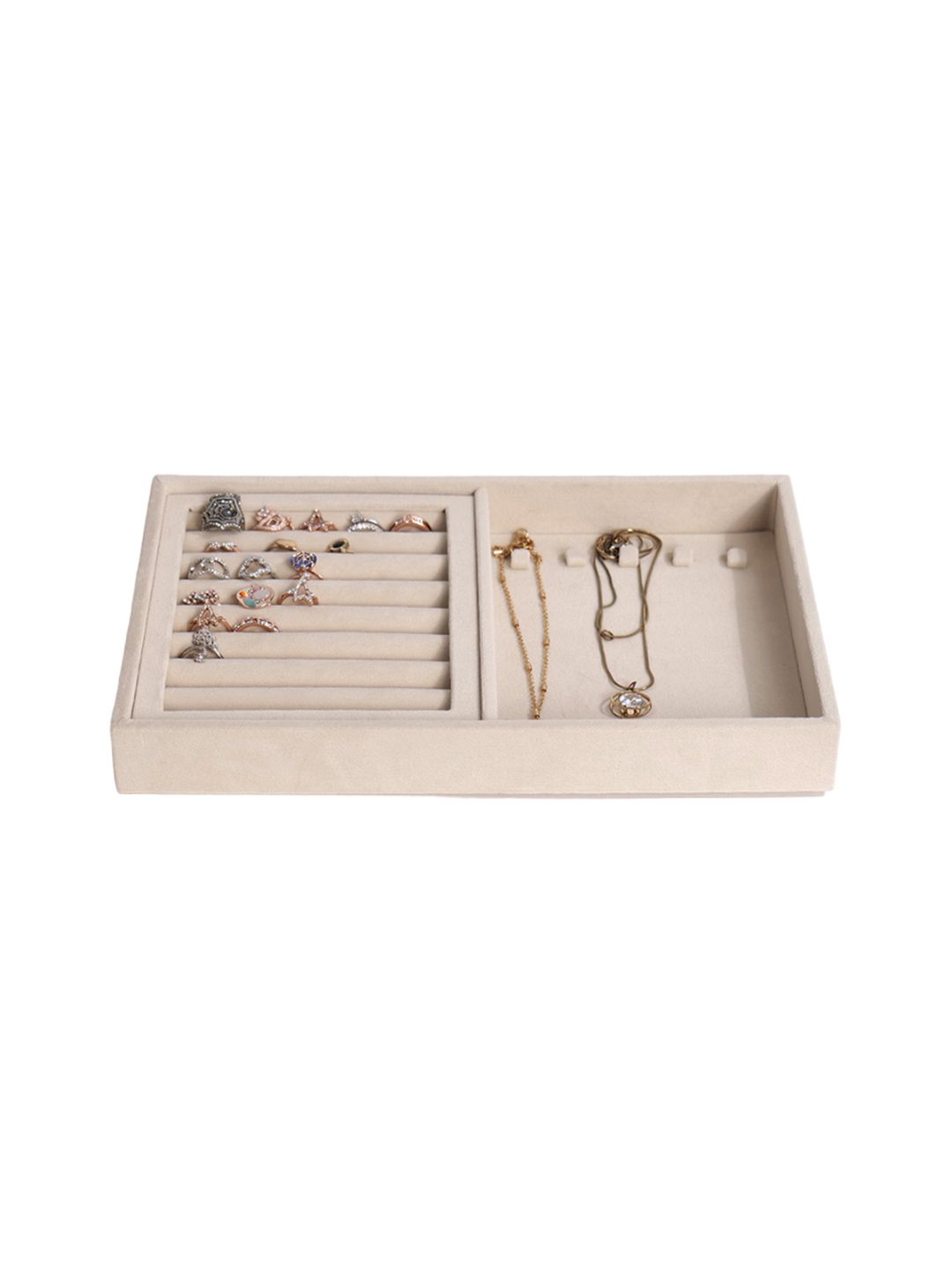 La Trove Cream-Coloured Wardrobe Luxury Ring & Chain Jewellery Organiser-picture-20