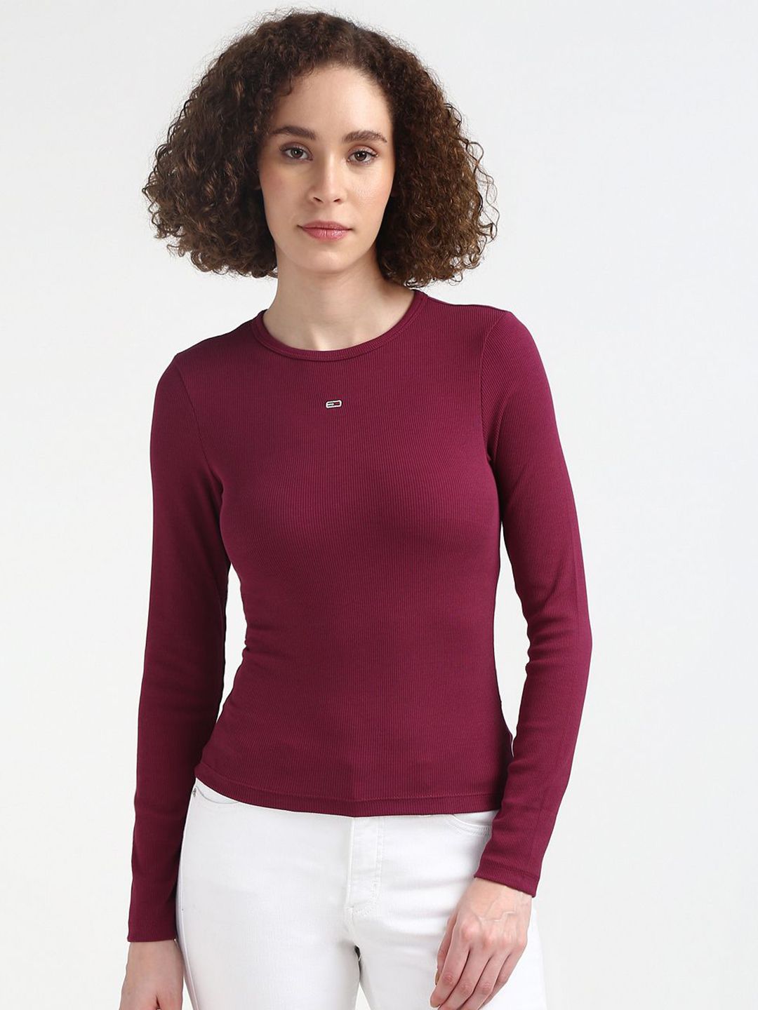 Tommy Hilfiger Round Neck Cotton Slim Fit T-shirt-image-43