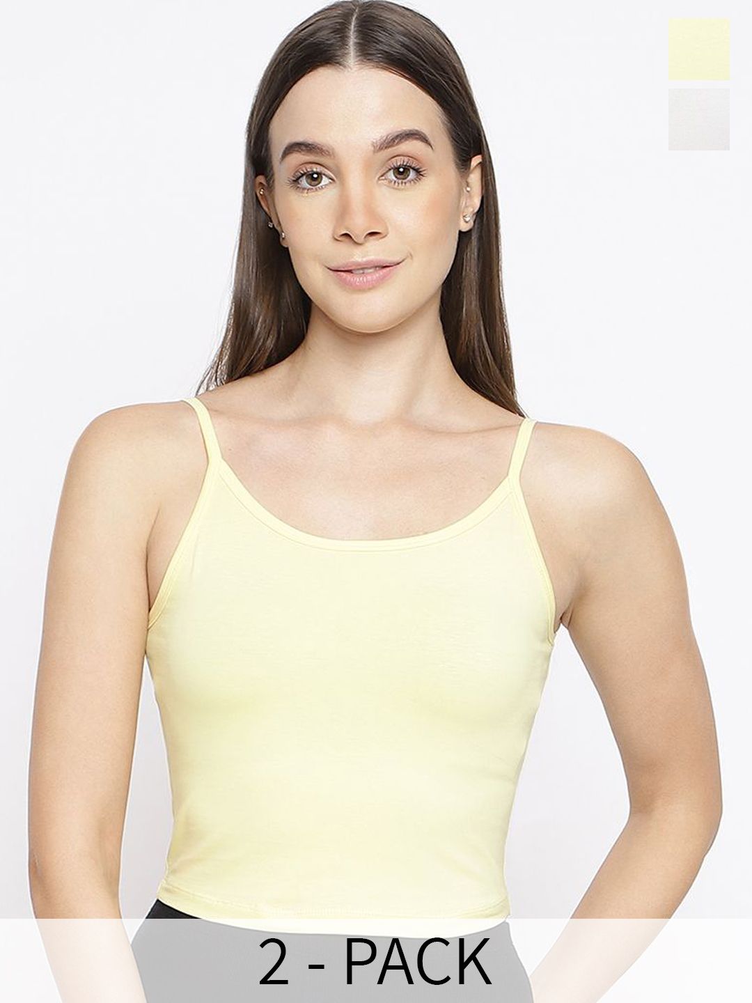 La Intimo Women Pack Of 2 Non Padded Camisoles-picture-31