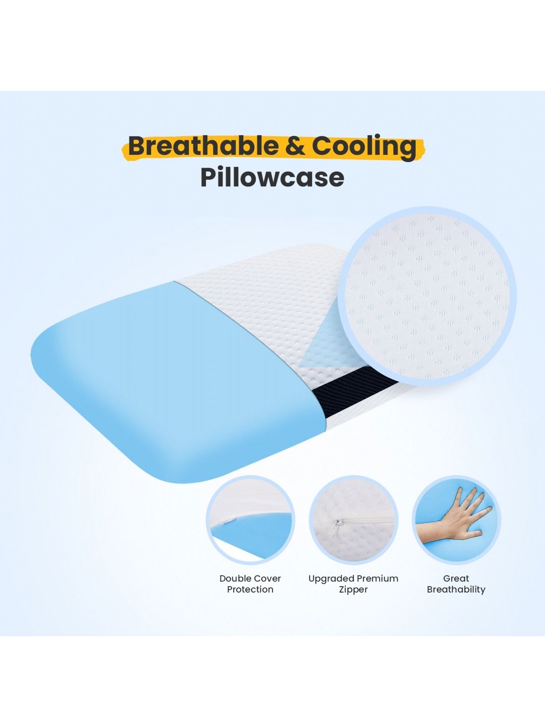 Sleepsia White Memory Foam Filled Sleep Pillow-picture-39