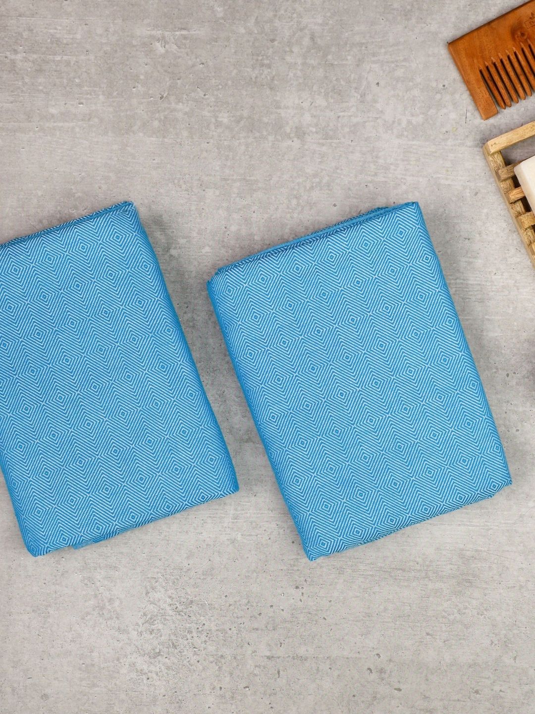 ZAHYA Pack of 2 100% Cotton Highly Absorbent Bath Towel Set-picture-13