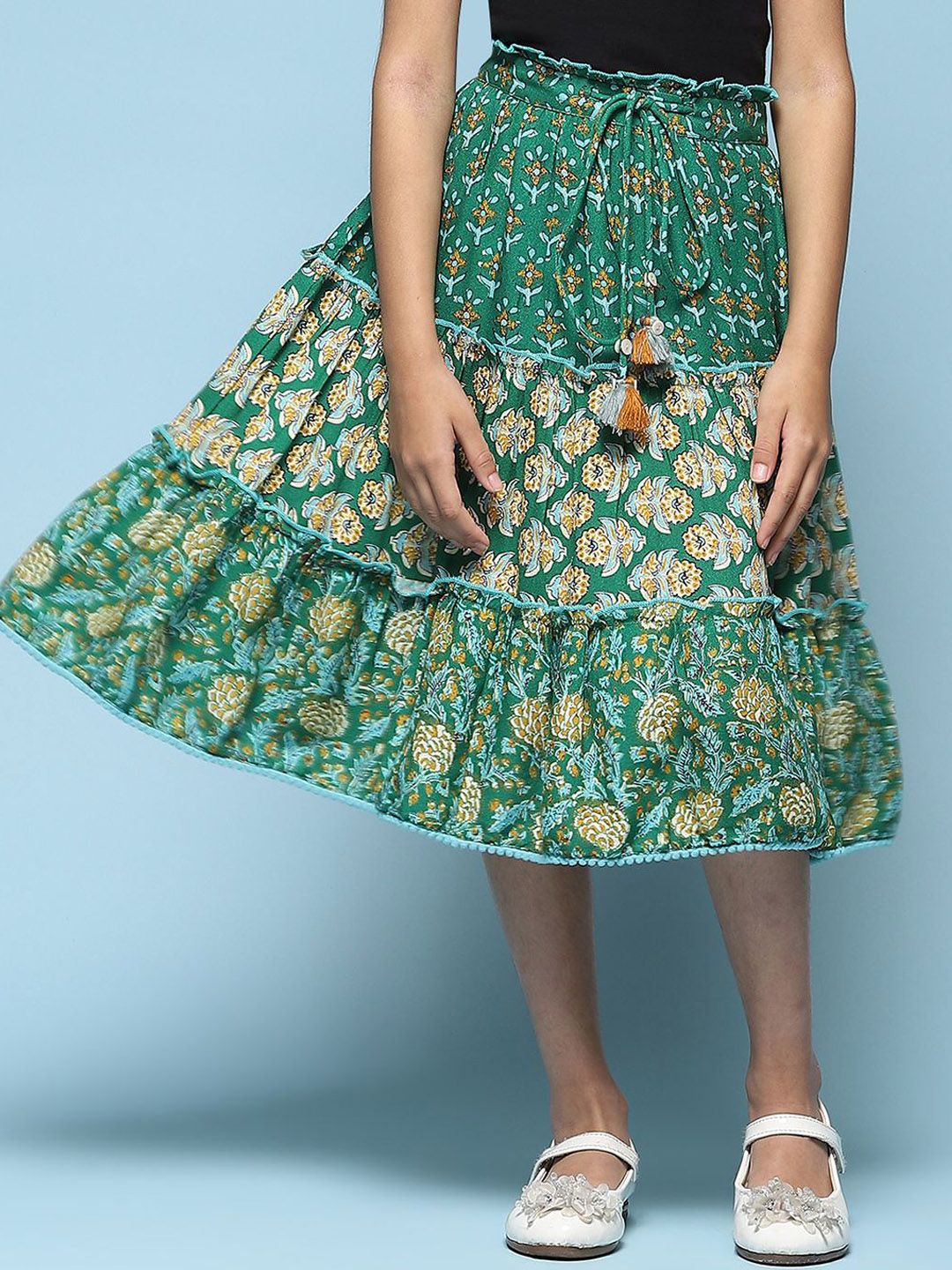 Biba Girls Printed Tiered Midi Skirt-picture-37