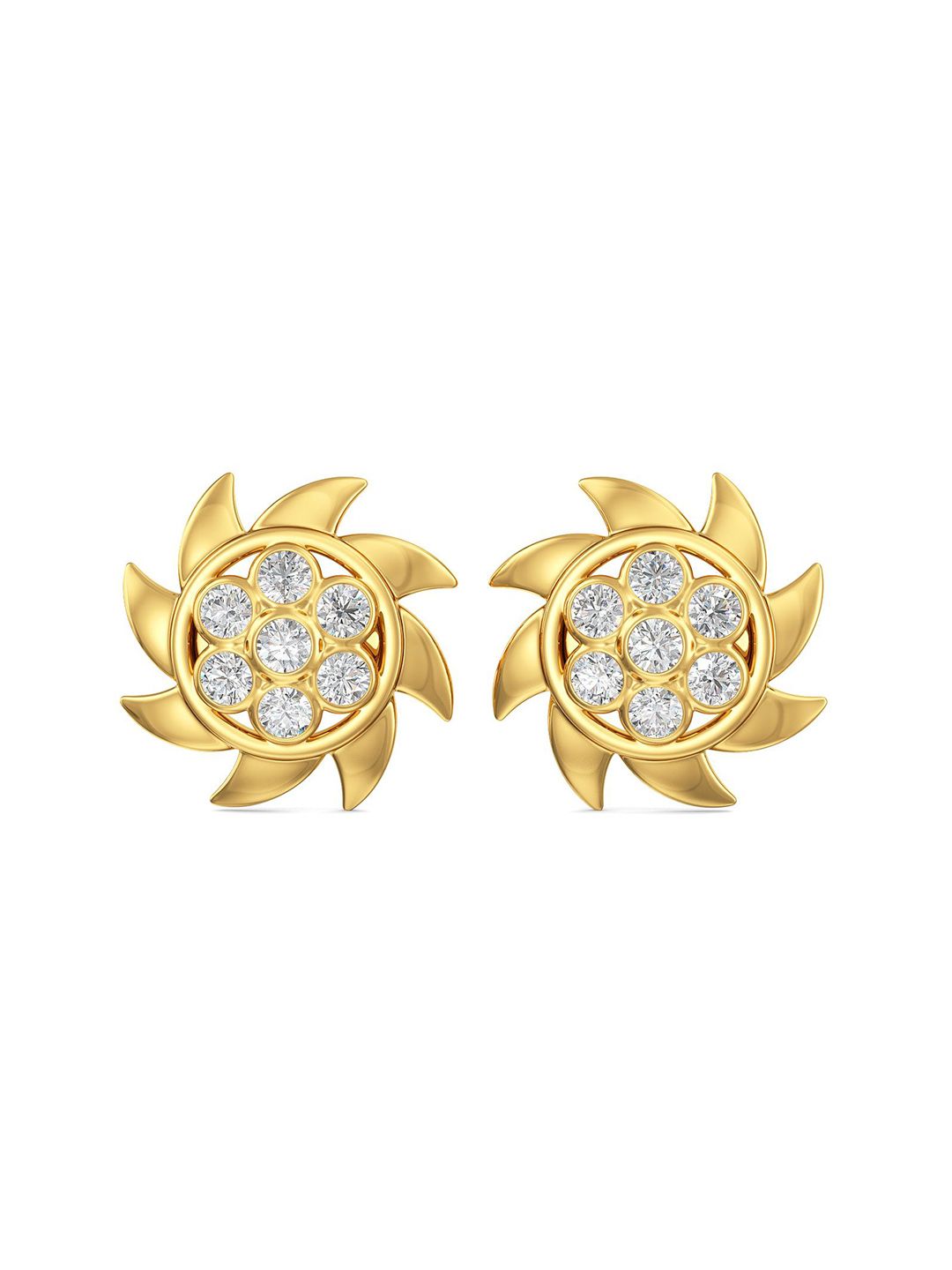 Joyalukkas Girls 22KT Gold Gem Stone Studded Earrings- 2.41gm-picture-30