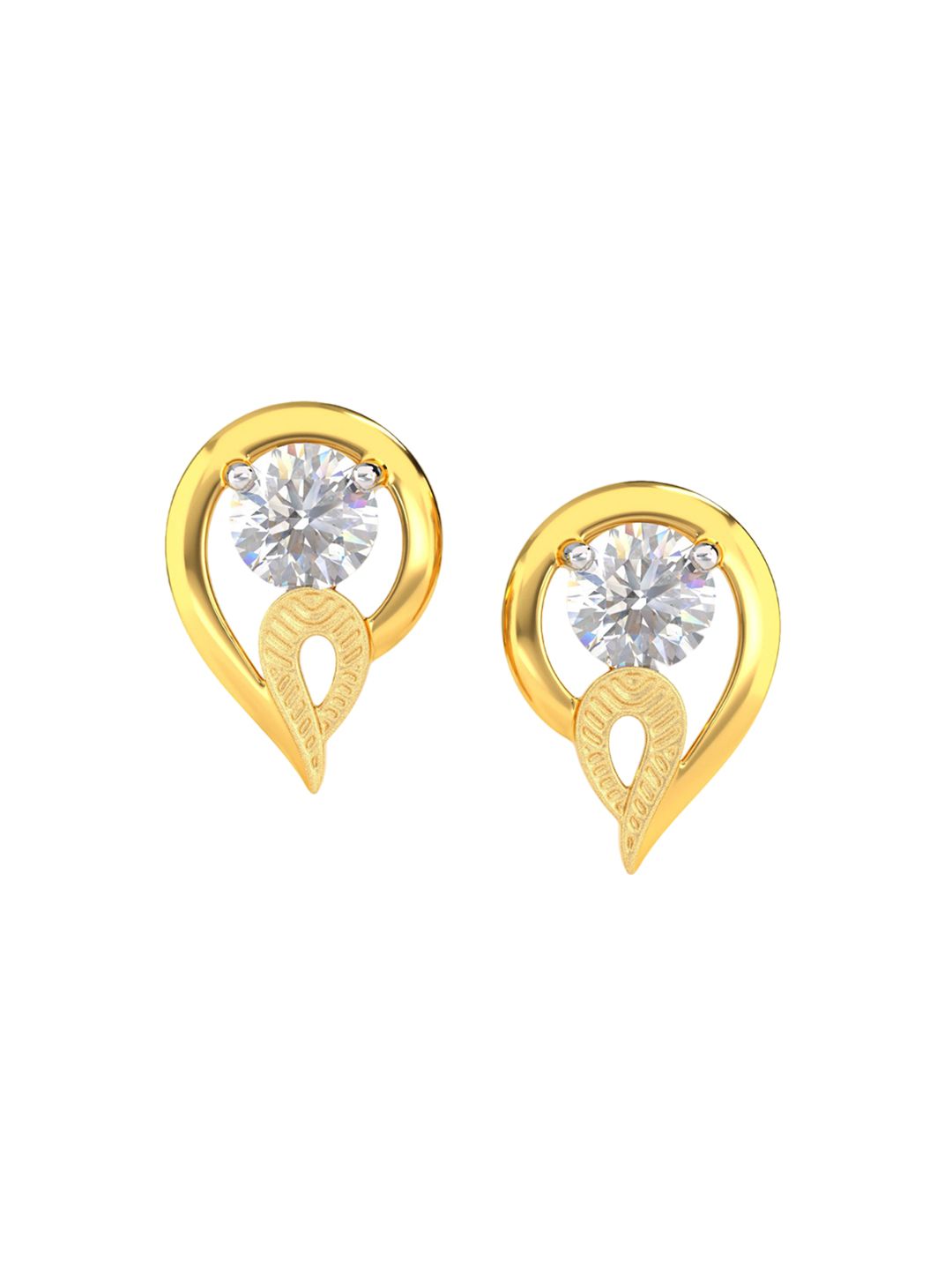Joyalukkas 22KT Gold Gem Stone Studded Earrings 1.47gm-picture-21