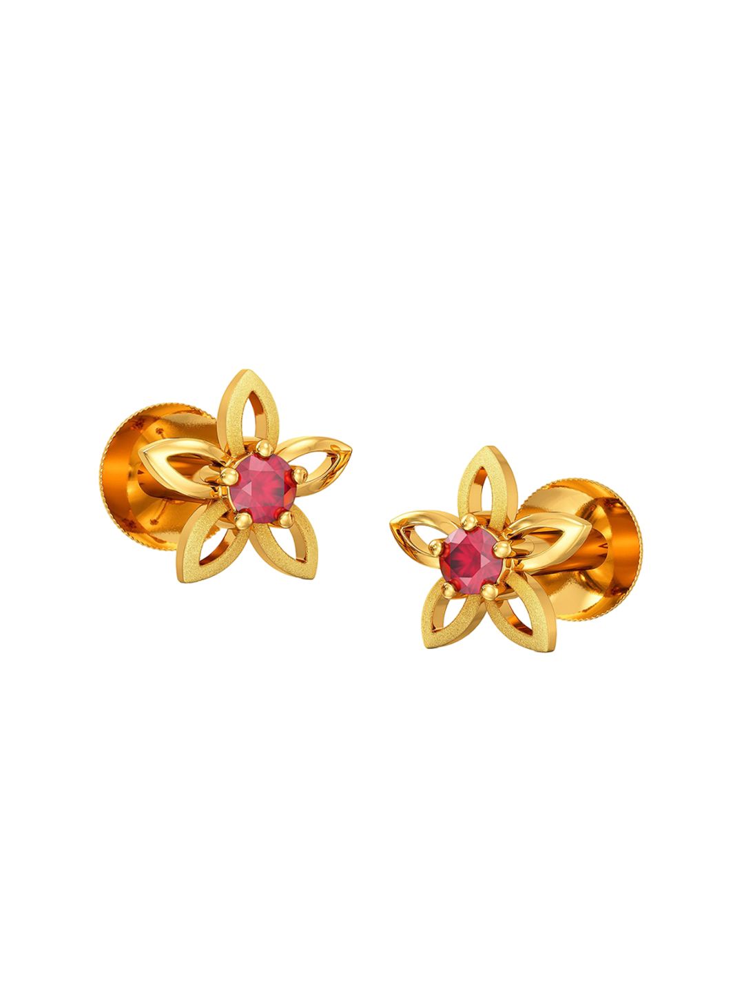 Joyalukkas Girls 22KT Gold & Stone Studded Earrings Gold-picture-14