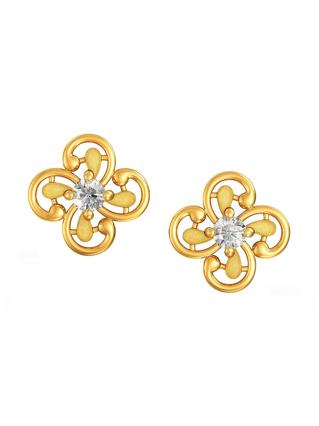 Joyalukkas Girls 22KT Gold Gemstone Studded Earrings-1.1 gm-picture-47