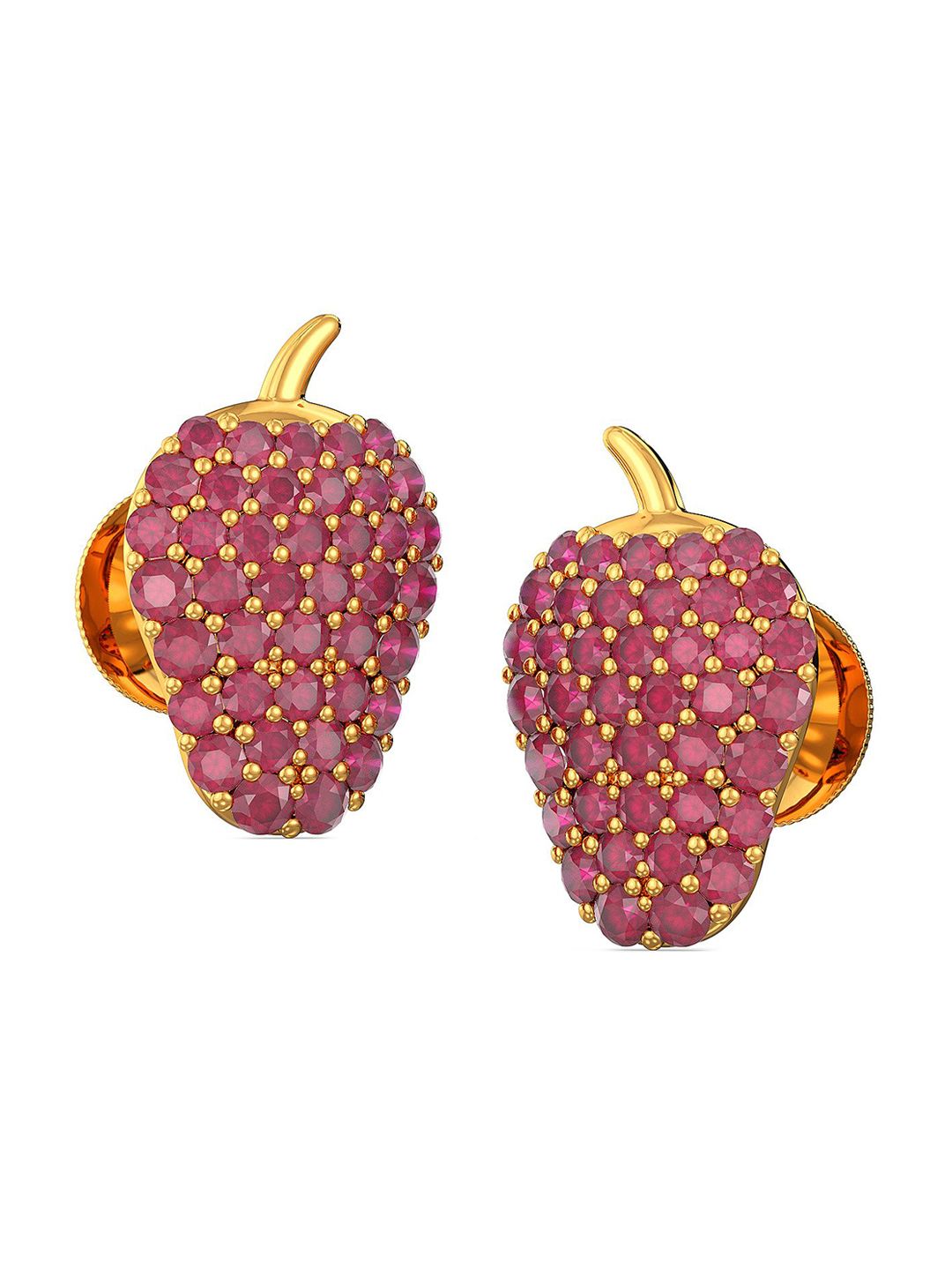 Joyalukkas 22KT Gold Gem Stones Studded Earrings 2.12 gm-picture-23