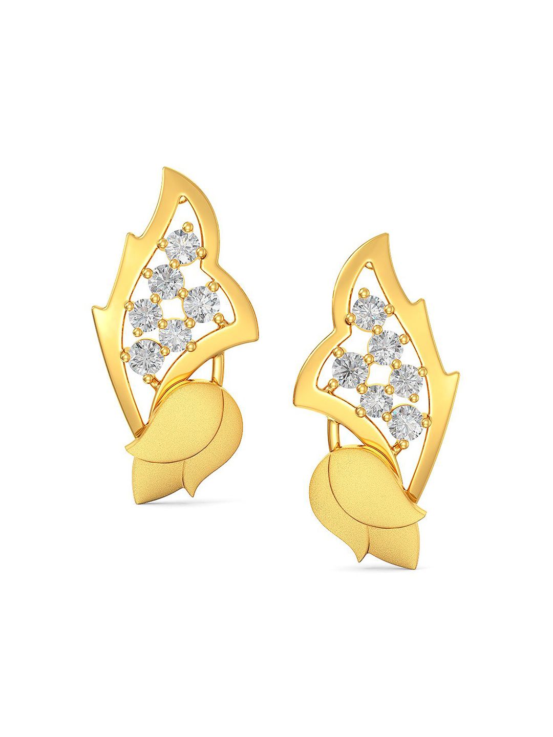 Joyalukkas Girls 22KT Gold Stone Stud Earring 2.36-picture-21