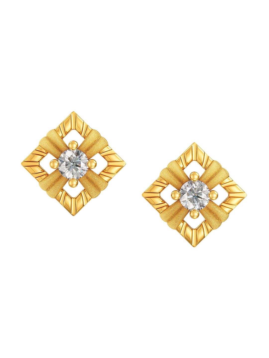 Joyalukkas BIS Hallmark 22KT Gold Stud Earrings-image-1