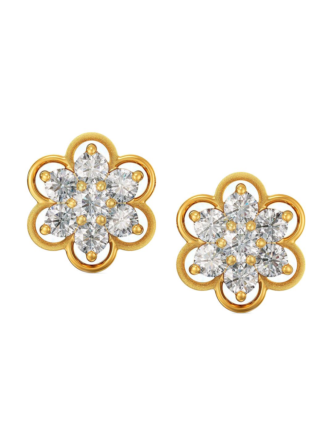 Joyalukkas 22KT Gold Gem Stones Studded Earrings 1.33 gm-picture-19