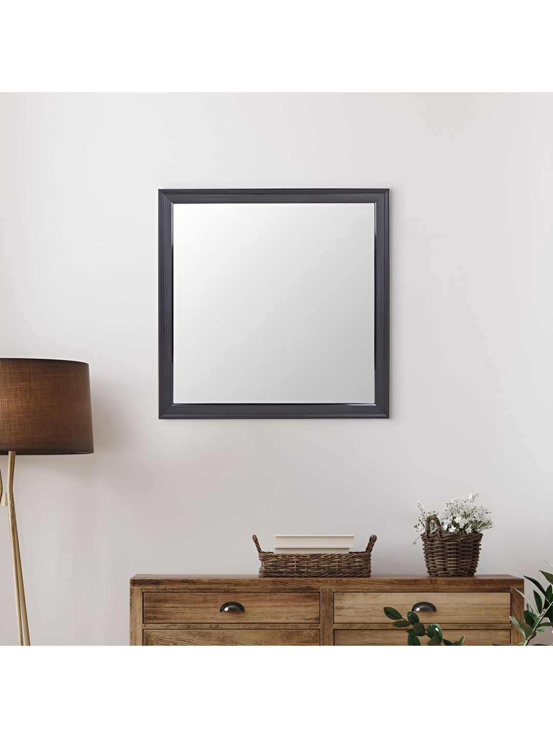 Home Centre Reflection Black Rick Metal Wall Mirror-picture-19