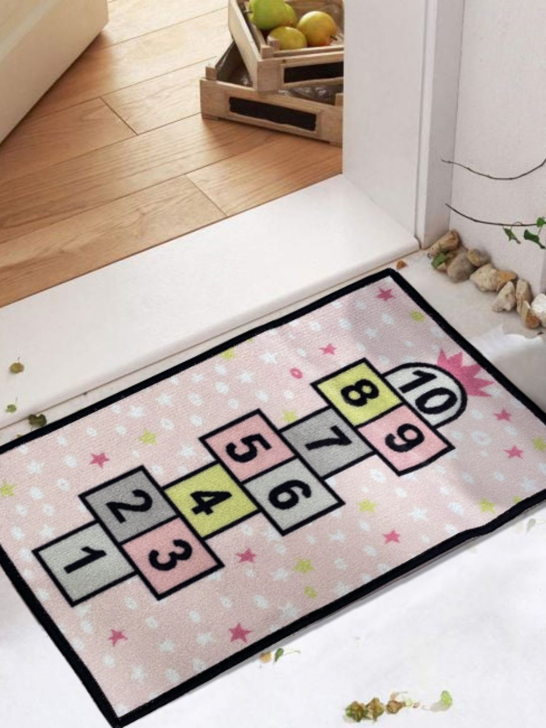 URBAN SPACE Pink & Navy Blue Geometric Anti-Skid Floor Mat-image-21