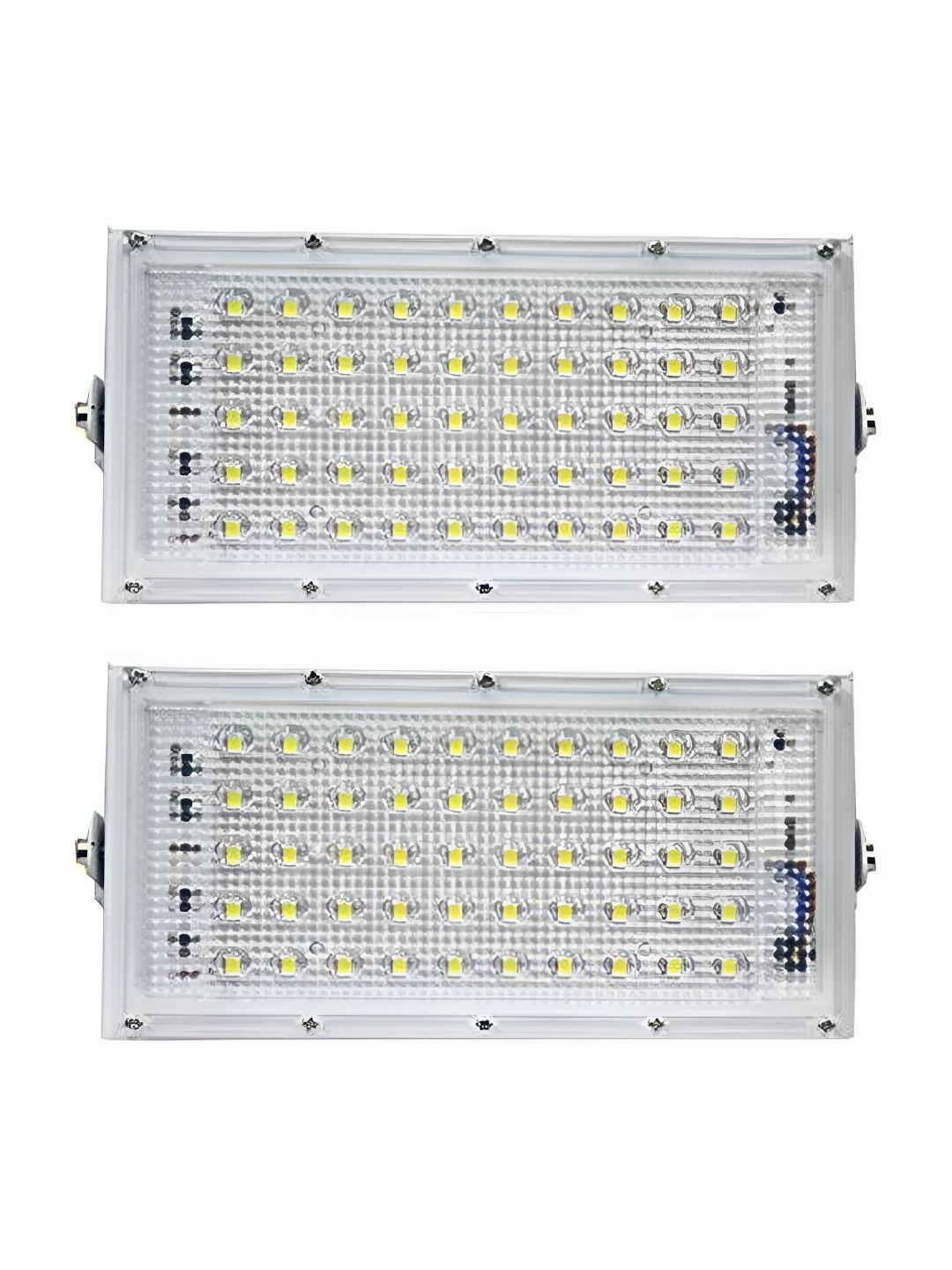 SPARK WORLD White 2 Pieces Metal Rectangle Shaped Outdoor Lamps-picture-29