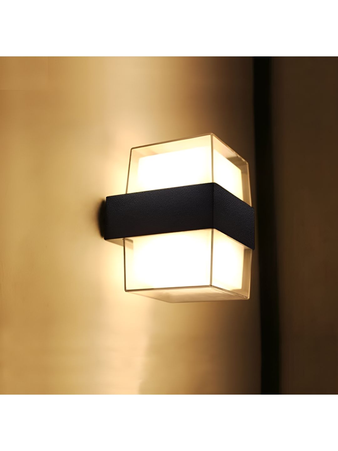 SPARK WORLD Black Textured Rectangle Outdoor Lamp-picture-26