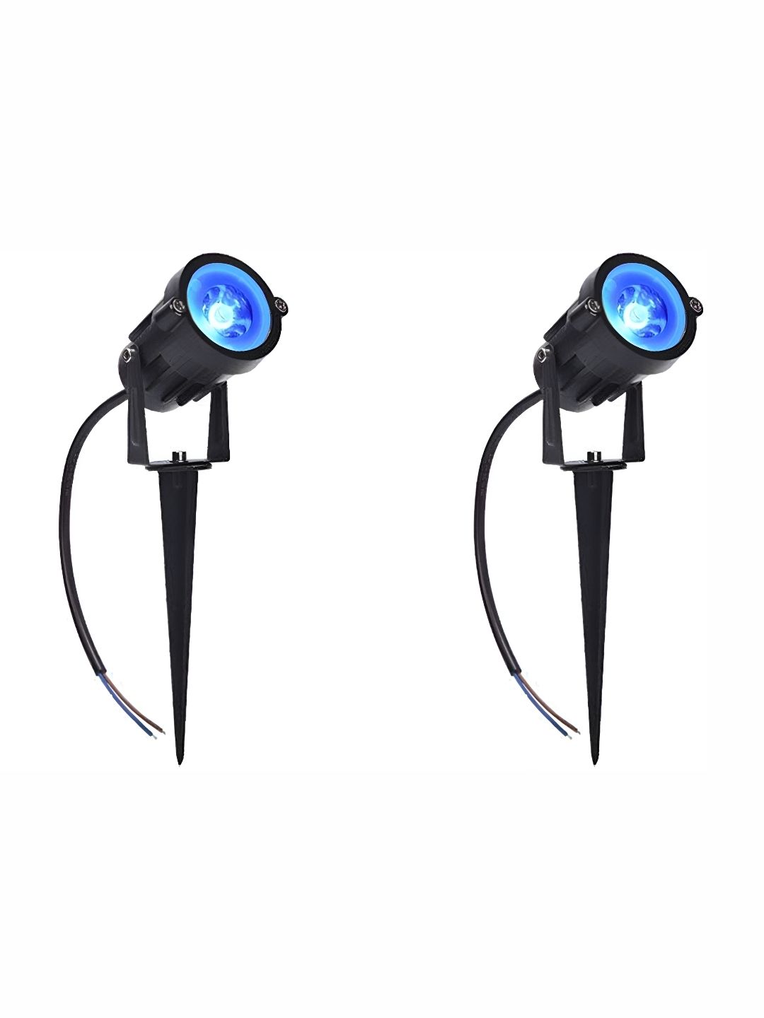 SPARK WORLD Black & Blue 2 Pieces Self Assembly Cylinder Shaped Outdoor Lamps-picture-29