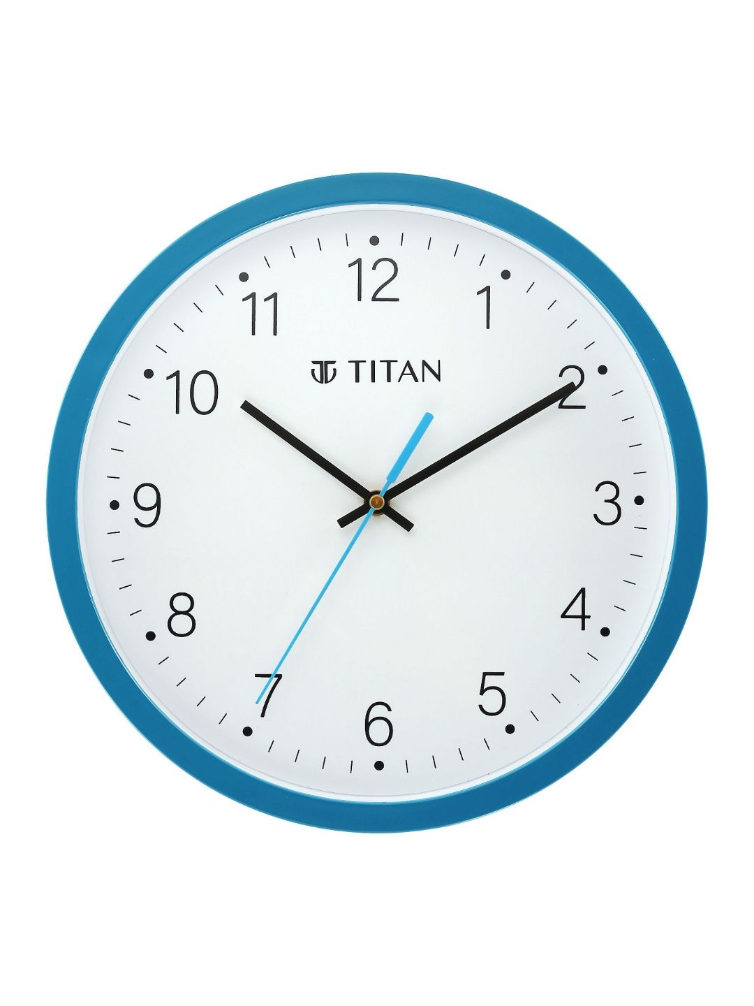Titan Blue & White Round Contemporary Wall Clock-image-4