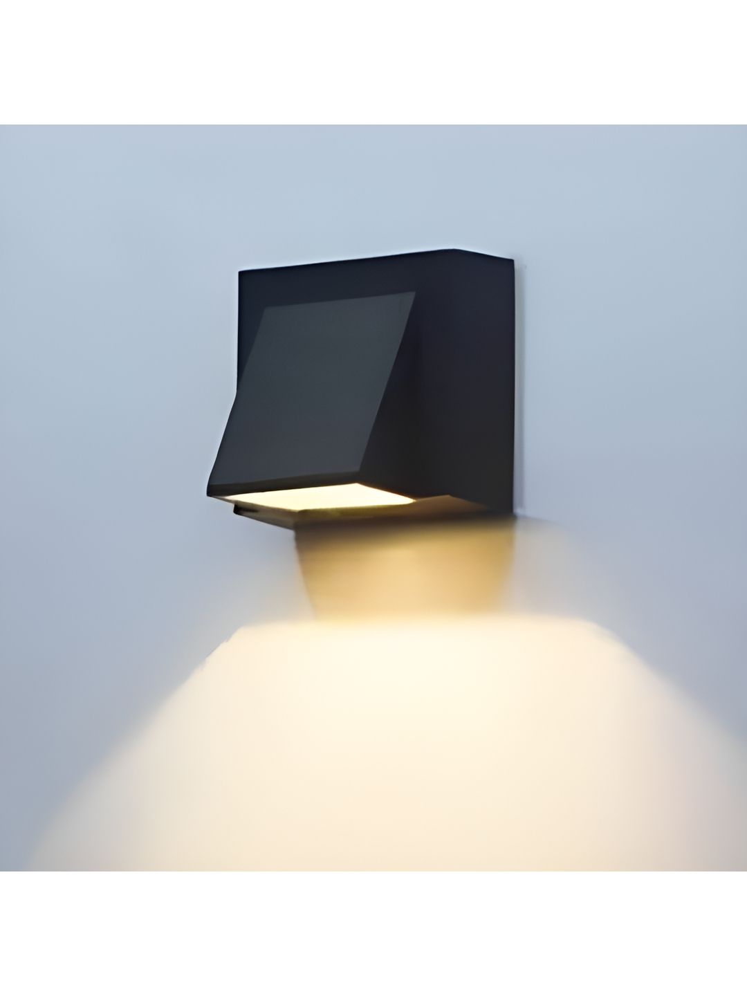 SPARK WORLD Black & Yellow Aluminium Contemporary Square Shaped Wall Lamp-picture-31