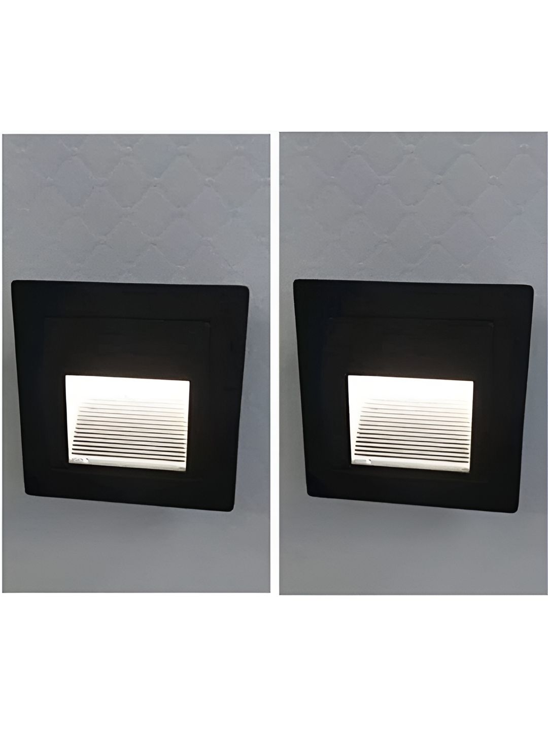 SPARK WORLD Black & White 2 Pieces Metal Contemporary Square Shaped Wall Lamps-picture-17