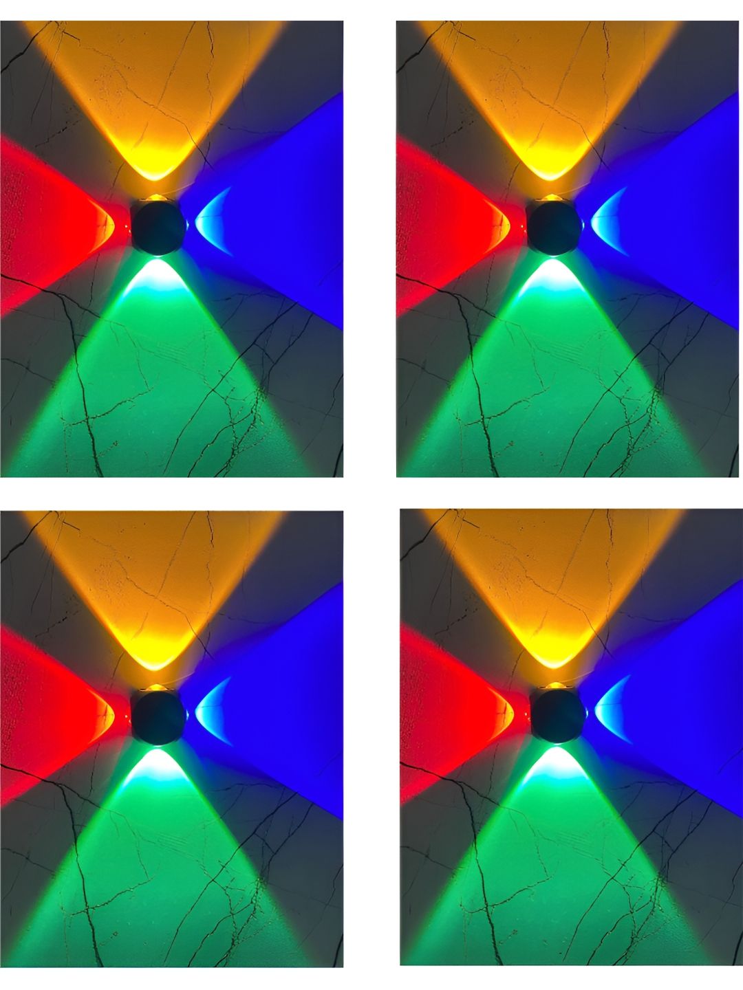 SPARK WORLD Black 4 Pieces Aluminium Contemporary Square Shaped Wall Lamp-picture-39