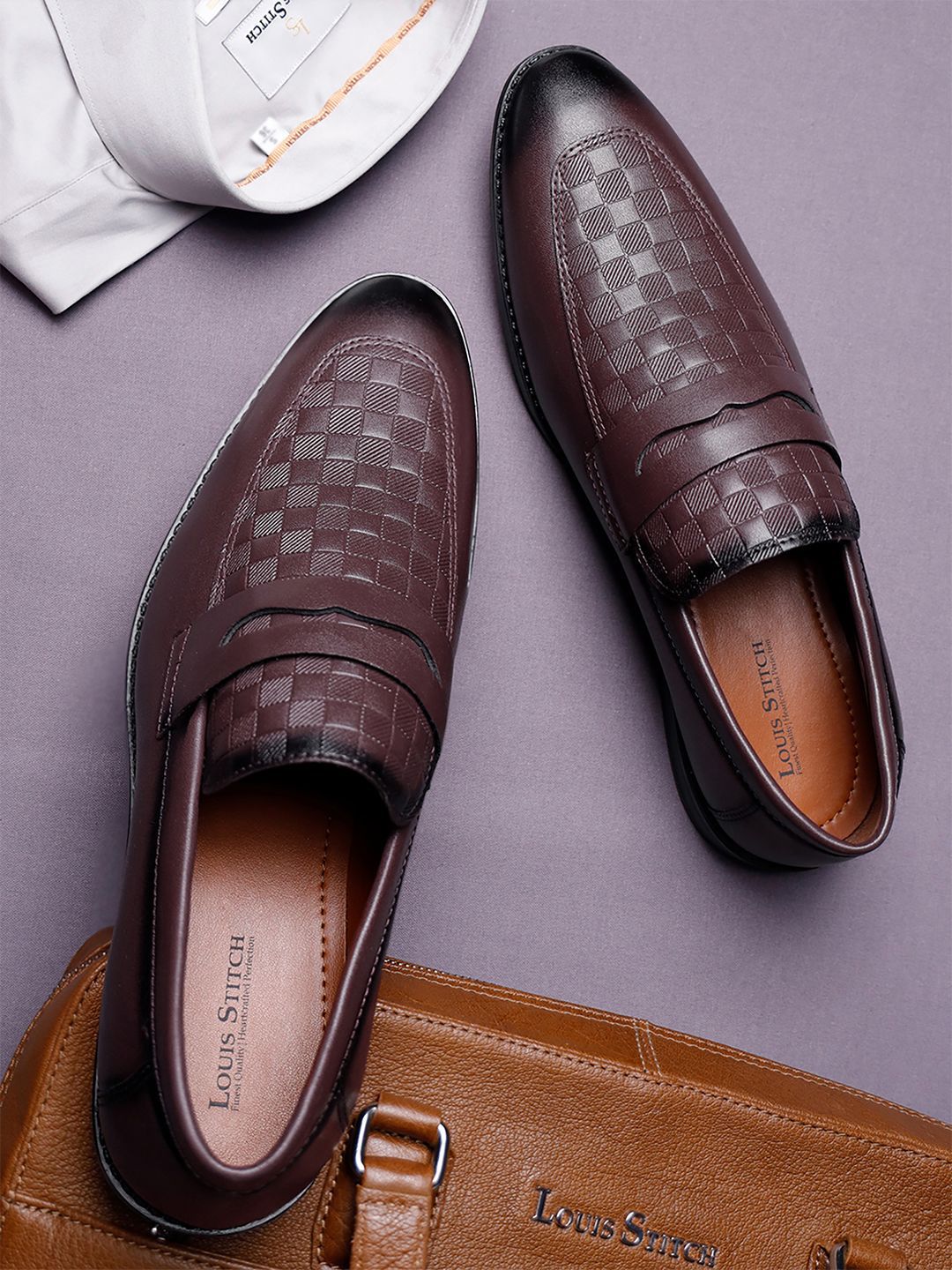 LOUIS STITCH Men's Leatherette Formal Moccasins Shoes-picture-16