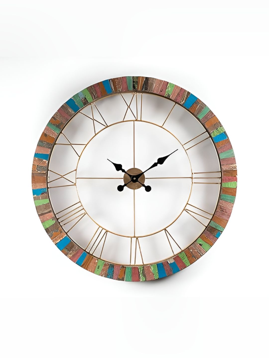 vedas Brown & White C-Logan Wood  Wall Clock-image-13