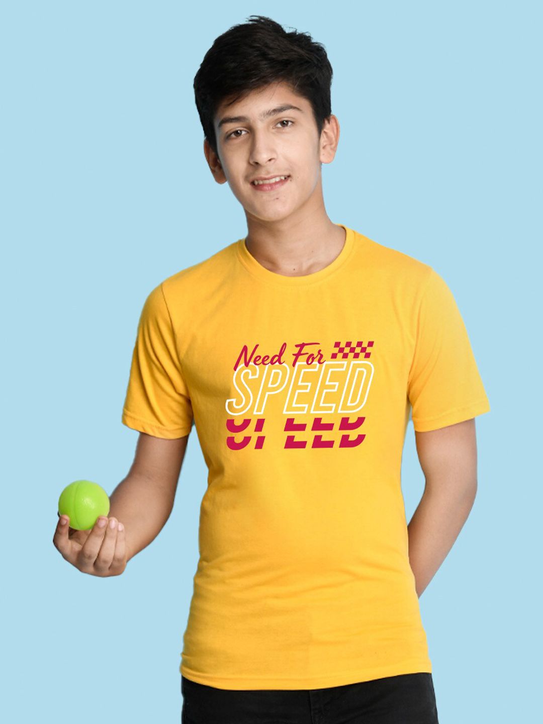 NUSYL Boys Typography Printed Round Neck T-shirt-picture-25