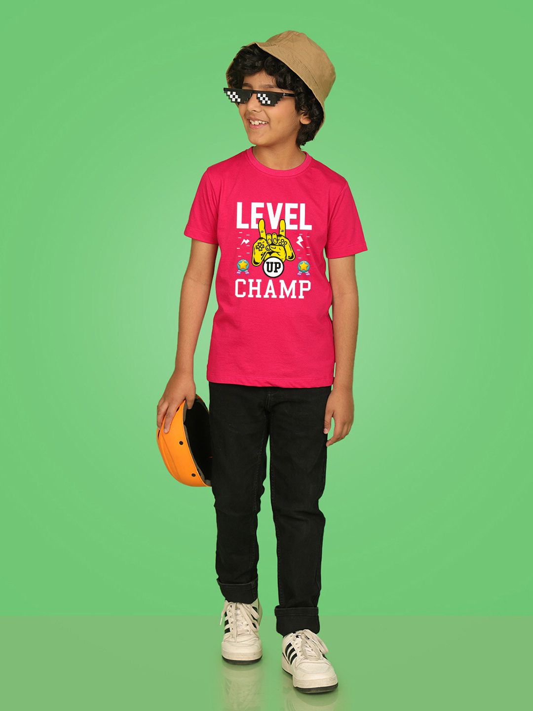 NUSYL Boys Graphic Printed Round Neck T-shirt-picture-52