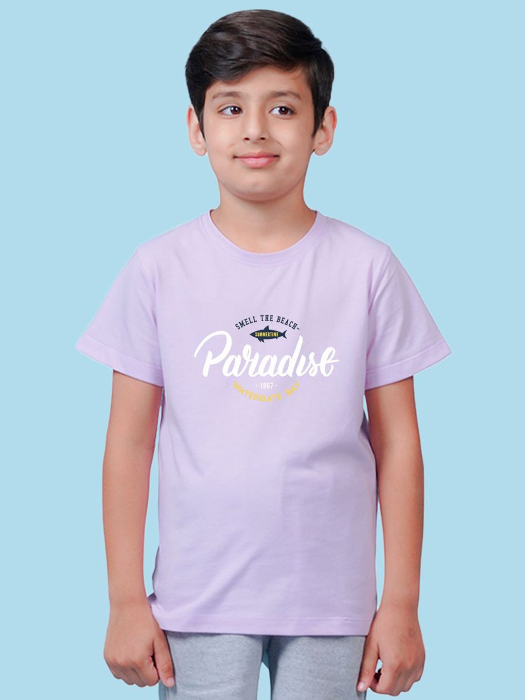 NUSYL Boys Typography Printed Round Neck T-shirt-picture-35